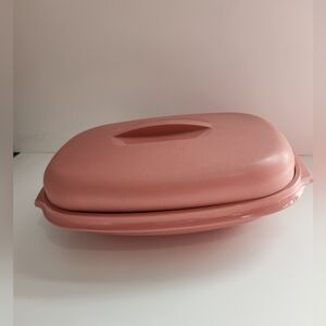 Vintage Tupperware 3 Pc Steamer Rose Mauve 12"x7.5" 6 Cup 1.4 L 1273 1274